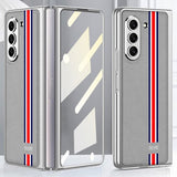 GKK Samsung Galaxy Z Fold 5 -kuori, Stripe, harmaa