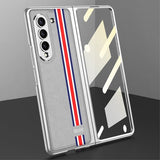 GKK Samsung Galaxy Z Fold 5 -kuori Stripe, valkoinen