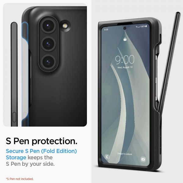 Spigen Samsung Galaxy Z Fold 5 Thin Fit P -suojakuori, musta