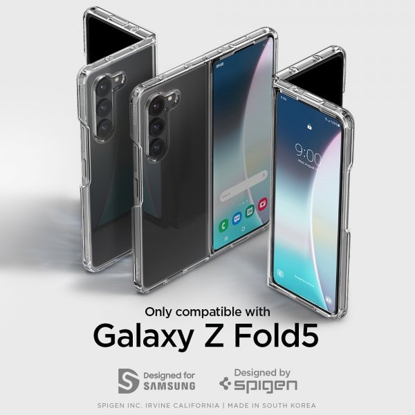 Spigen Samsung Galaxy Z Fold 5 -kuori, Ultra Hybrid Crystal Clear