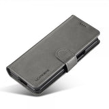 Lc.Imeeke Samsung Galaxy Z Fold 6 -kotelo, jossa korttipaikka, jalustatoiminto, harmaa