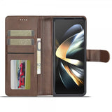 Lc.Imeeke Samsung Galaxy Z Fold 6 -suojakuori korttipidikkeellä ja jalustatoiminnolla, tummanruskea