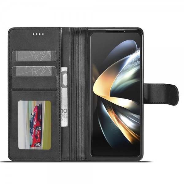 Lc.Imeeke Samsung Galaxy Z Fold 6 -suojakuori korttipaikalla, jalustatoiminnolla, musta