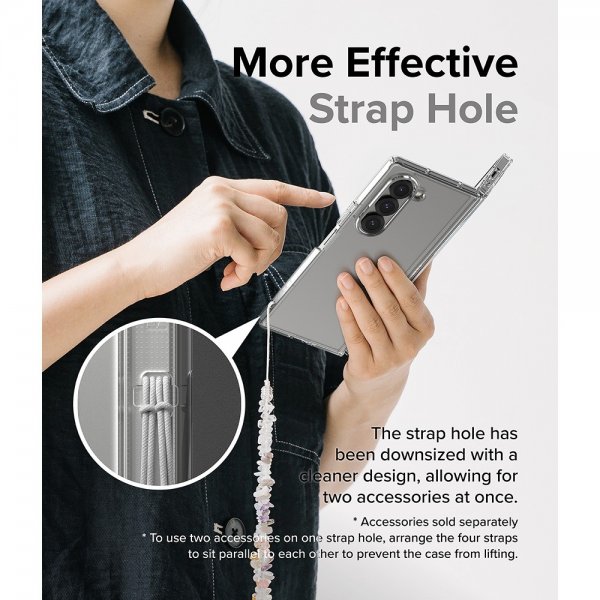Ringke Samsung Galaxy Z Fold 6 -suojakuori, Fusion, läpinäkyvä