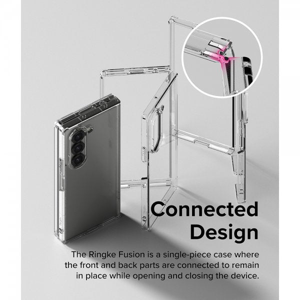 Ringke Samsung Galaxy Z Fold 6 -suojakuori, Fusion, läpinäkyvä