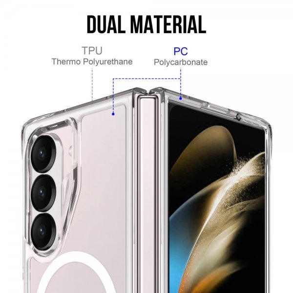 Samsung Galaxy Z Fold 6 Kuori MagSafe Läpinäkyvä