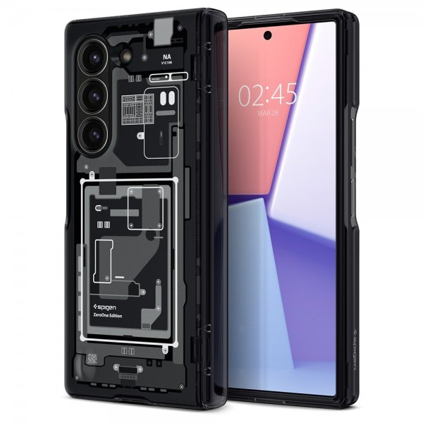 Spigen Samsung Galaxy Z Fold 6 Ultra Hybrid Pro Zero One musta suojakuori