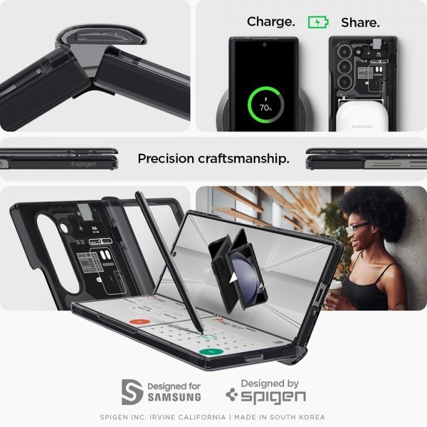 Spigen Samsung Galaxy Z Fold 6 Ultra Hybrid Pro Zero One musta suojakuori