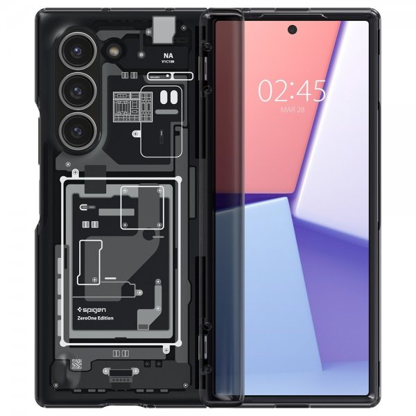 Spigen Samsung Galaxy Z Fold 6 Ultra Hybrid Pro Zero One musta suojakuori