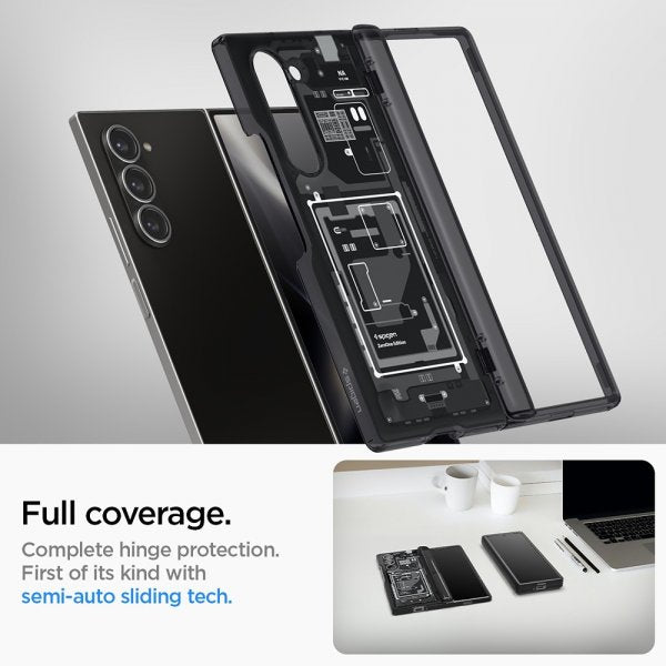Spigen Samsung Galaxy Z Fold 6 Ultra Hybrid Pro Zero One musta suojakuori