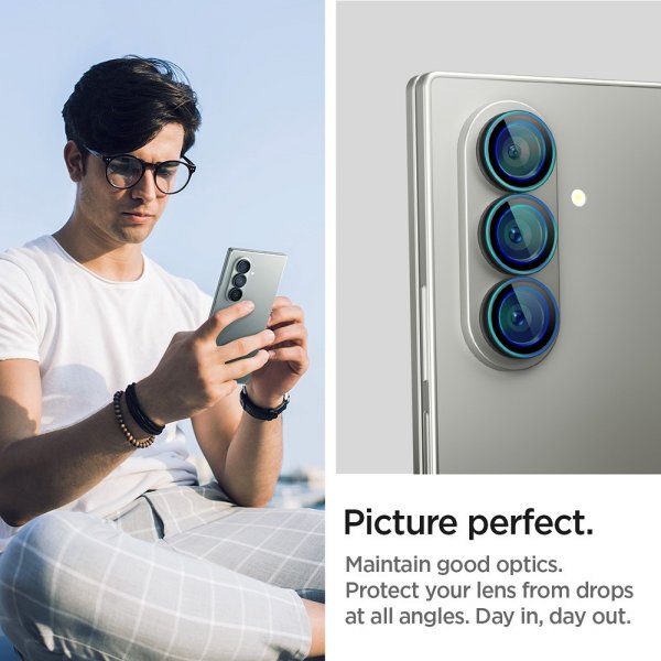 Spigen Samsung Galaxy Z Fold 7 Kameransuojus GLAS.tR EZ Fit Optik Pro 2-pakkaus Musta