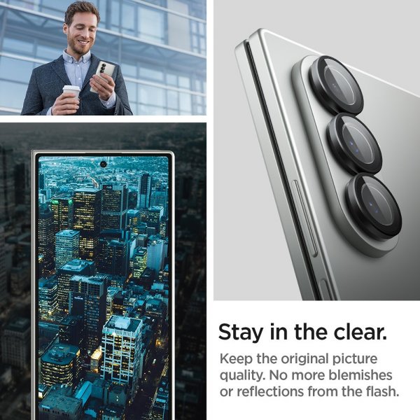 Spigen Samsung Galaxy Z Fold 7 Kameransuojus GLAS.tR EZ Fit Optik Pro 2-pakkaus Musta