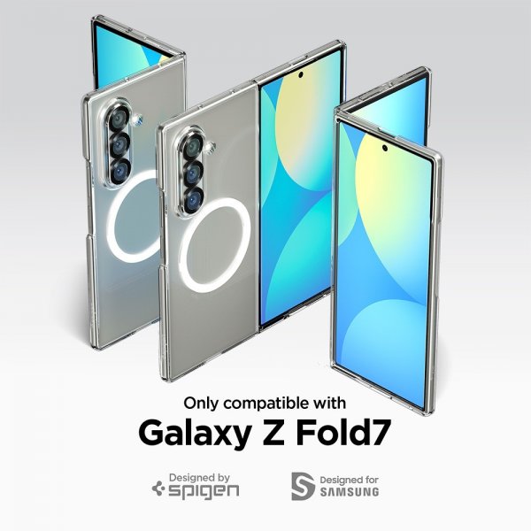 Spigen Samsung Galaxy Z Fold 7 Kuori Air Skin MagFit Kirkas Valkoinen