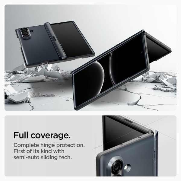 Spigen Samsung Galaxy Z Fold 7 Kuori Slim Armor Pro MagFit Metal Slate