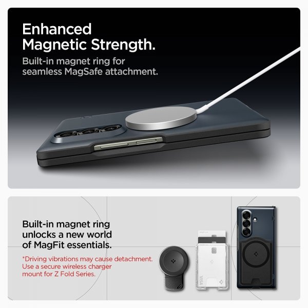 Spigen Samsung Galaxy Z Fold 7 Kuori Slim Armor Pro MagFit Metal Slate
