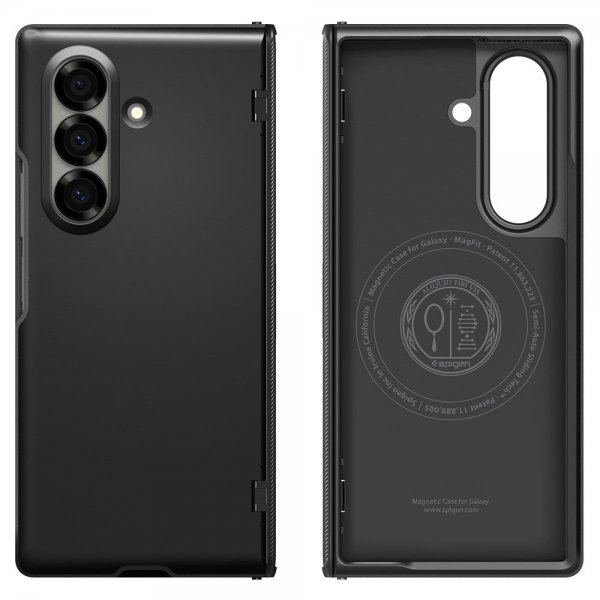 Spigen Samsung Galaxy Z Fold 7 Kuori Slim Armor Pro MagFit Musta