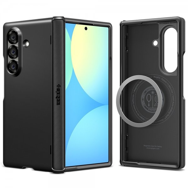 Spigen Samsung Galaxy Z Fold 7 Kuori Slim Armor Pro MagFit Musta