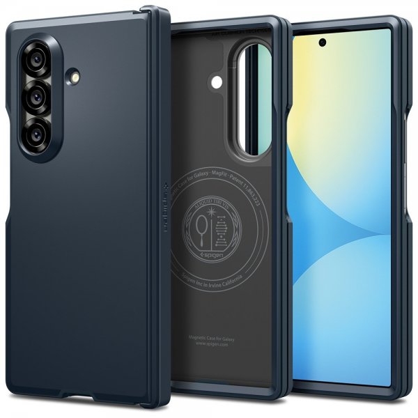 Spigen Samsung Galaxy Z Fold 7 Kuori Tough Armor Pro MagFit Metal Slate