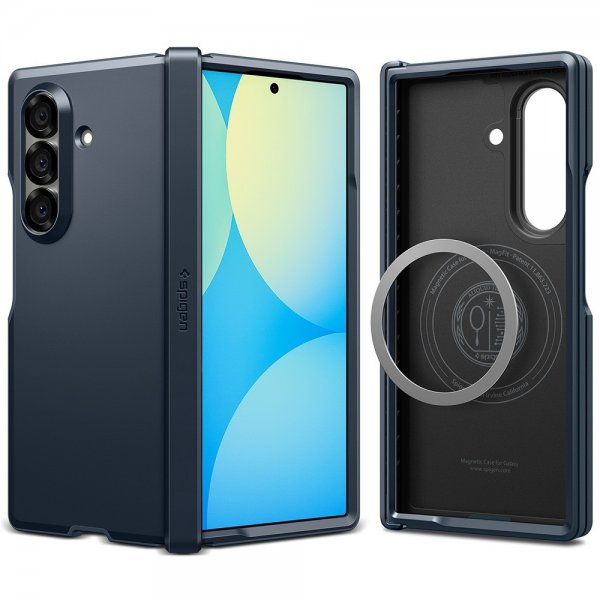 Spigen Samsung Galaxy Z Fold 7 Kuori Tough Armor Pro MagFit Metal Slate