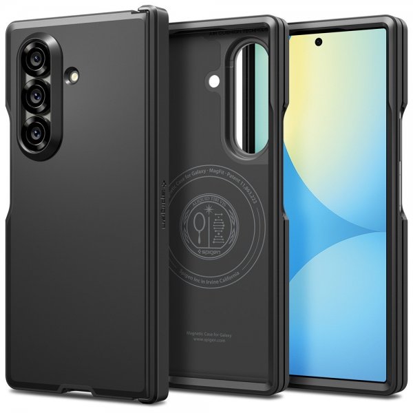 Spigen Samsung Galaxy Z Fold 7 -suojakuori Tough Armor Pro MagFit, musta