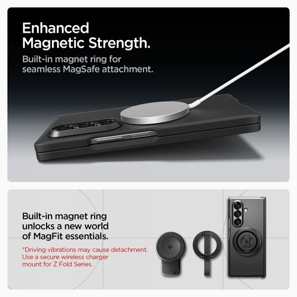 Spigen Samsung Galaxy Z Fold 7 -suojakuori Tough Armor Pro MagFit, musta