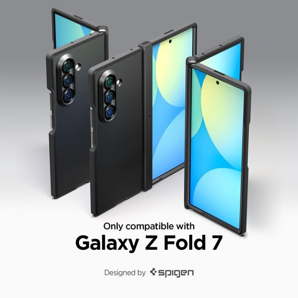 Spigen Samsung Galaxy Z Fold 7 -suojakuori Tough Armor Pro MagFit, musta