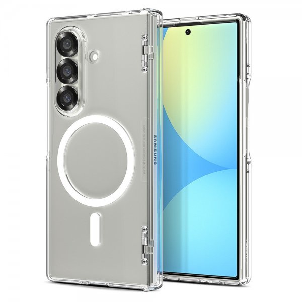 Spigen Samsung Galaxy Z Fold 7 -suojakuori Ultra Hybrid Pro MagFit Clear White