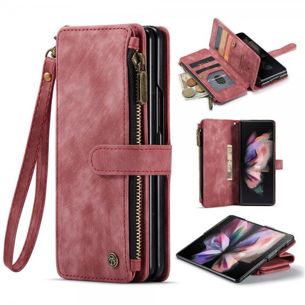 CaseMe Samsung Galaxy Z Fold3 -kotelo C30-sarja, punainen