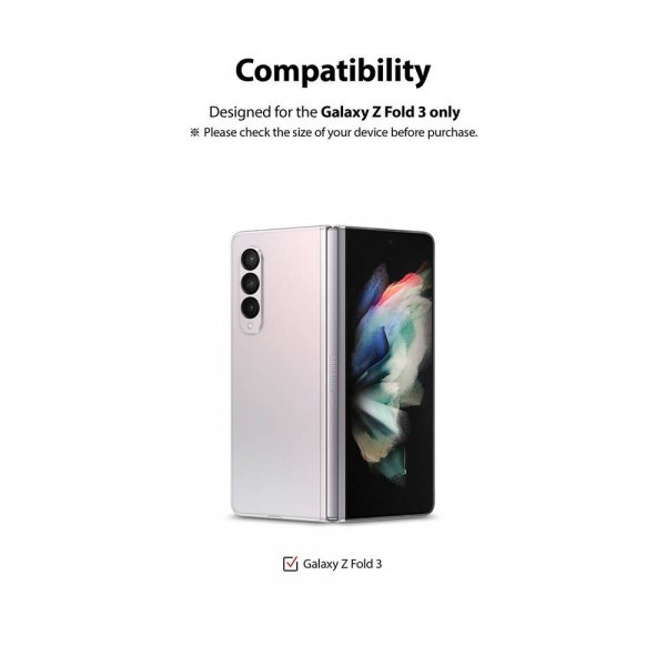 Ringke Samsung Galaxy Z Fold3 -näytönsuoja, kansinäytön suojalasi