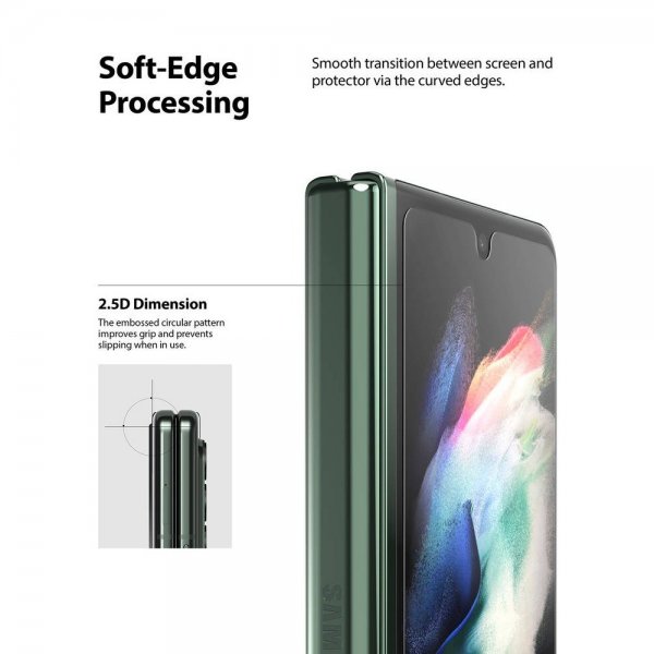 Ringke Samsung Galaxy Z Fold3 -näytönsuoja, kansinäytön suojalasi