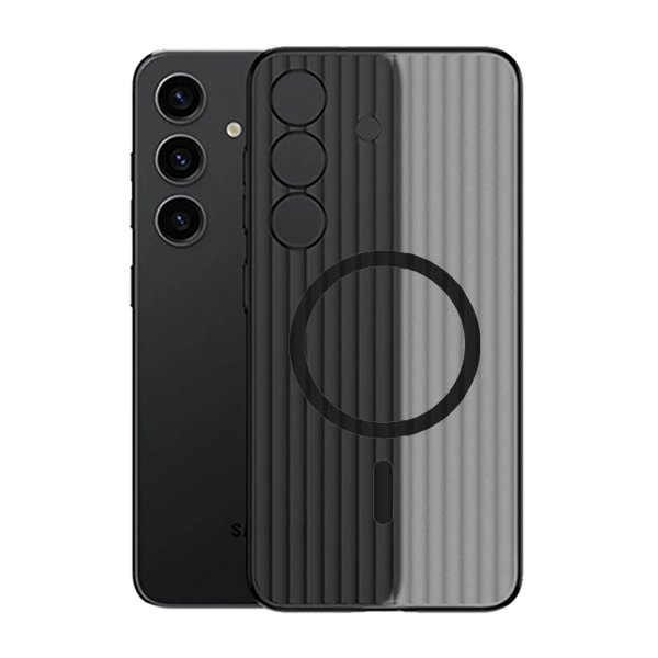 Samsung Galaxy S24 Kuori Poimutettu MagSafe Musta