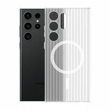 Samsung Galaxy S24 Ultra Kuori Gofrattu MagSafe Valkoinen