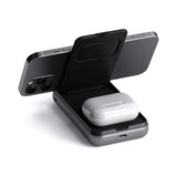Satechi Duo Wireless Charger Power Stand avaruusharmaa
