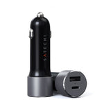 Satechi Autolaturi PD 1xUSB-C ja 1xUSB-A Space Grey