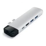 Satechi USB-C Pro Hub 4K HDMI- ja Ethernet-porteilla, hopea