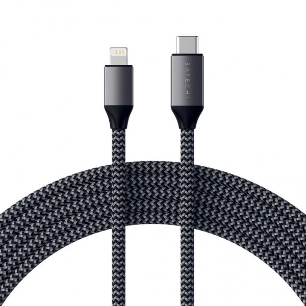 Satechi USB-C–Lightning-kaapeli 1,8 metriä Harmaa