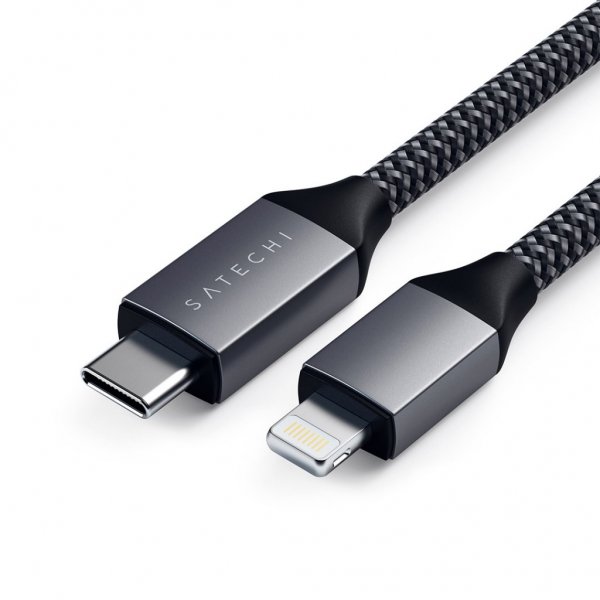 Satechi USB-C–Lightning-kaapeli 1,8 metriä Harmaa