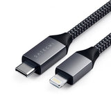 Satechi USB-C–Lightning-kaapeli 1,8 metriä Harmaa
