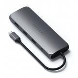 Satechi USB-C HYBRID integroidulla SSD-tallennusmahdollisuudella, musta