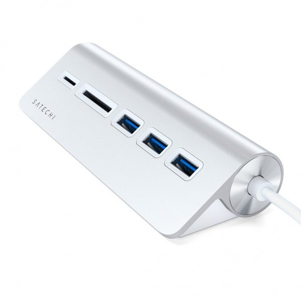 Satechi USB-C Combo -keskitin pöytätietokoneelle – Space Gray