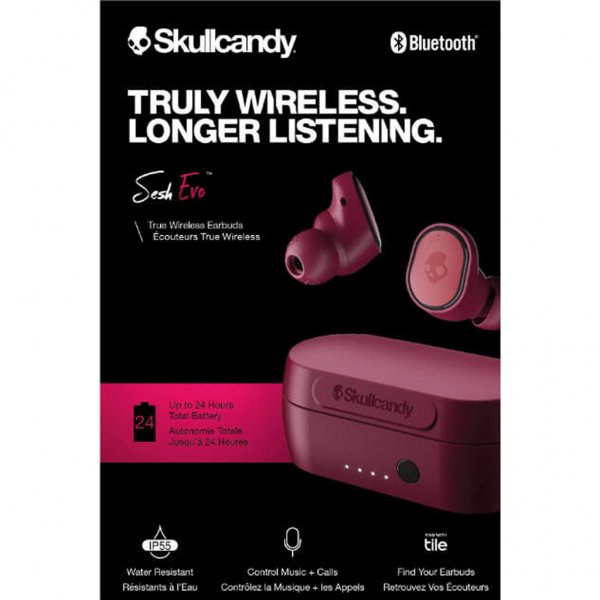 Skullcandy Sesh Evo In-Ear True Wireless -kuulokkeet, punainen