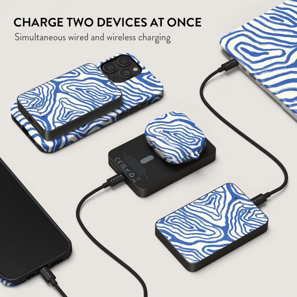 Burga Powerbank MagSafe 5000 mAh Seven Seas Metallinharmaa