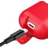 Baseus AirPods 1/2 Kuori Silikoni Punainen