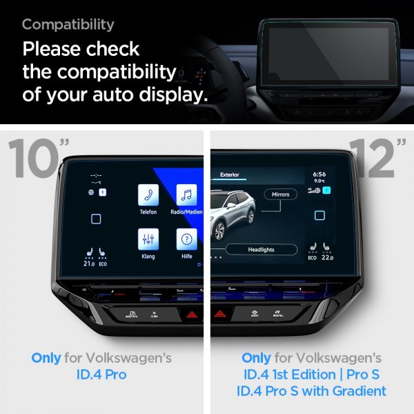 Spigen-näytönsuoja GLAS.tR EZ FIT häikäisemätön Volkswagen ID.4 10"