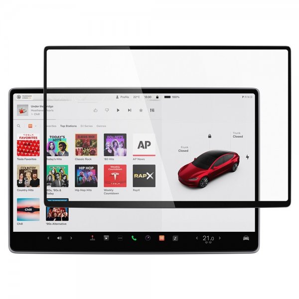Spigen GLAS.tR EZ Fit -näytönsuoja Tesla Model Y (2025/2026)/Model 3 (2024/2025/2026)
