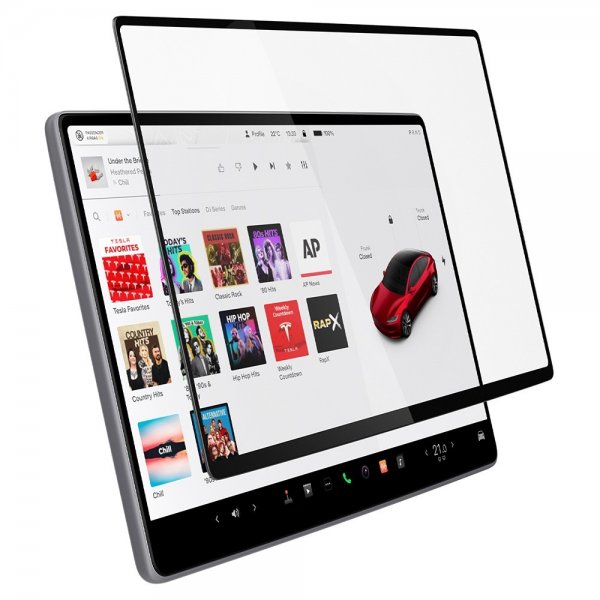 Spigen GLAS.tR EZ Fit -näytönsuoja Tesla Model Y (2025/2026)/Model 3 (2024/2025/2026)