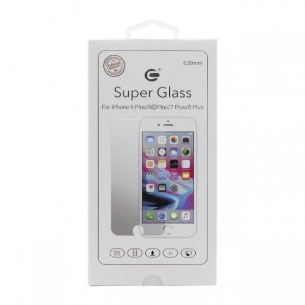 iPhone 6/6S Plus/iPhone 7 Plus/iPhone 8 Plus - näytönsuoja, karkaistu lasi, 0,3 mm