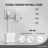 4smarts Työpöydän laturi GaN Flex Pro 200W 4 USB-C