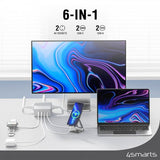 4smarts Pöytälaturi USB-C/A Power Strip Desk GaN 65W