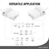 4smarts Pöytälaturi USB-C/A Power Strip Desk GaN 65W